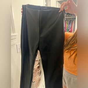 NEVER WORN bedazzled down the side leather pants!